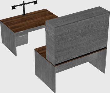 U-shaped desk