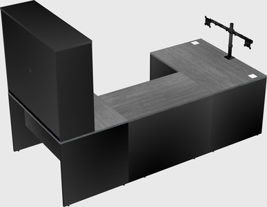 U-shaped desk
