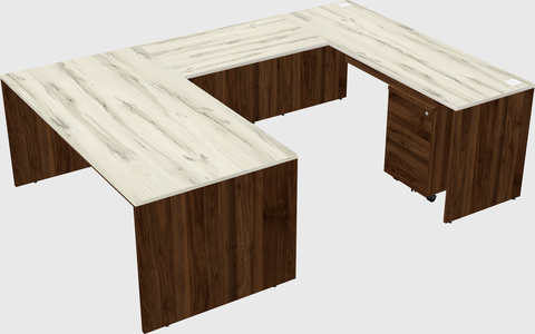 U-shaped desk