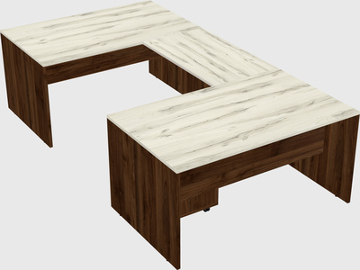 U-shaped desk