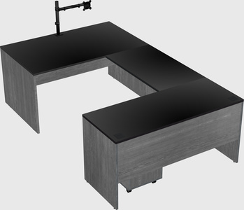 U-shaped desk
