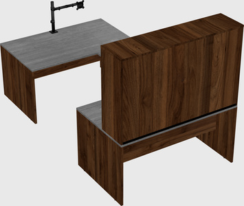U-shaped desk