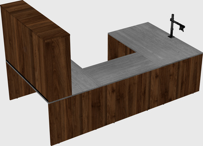 U-shaped desk