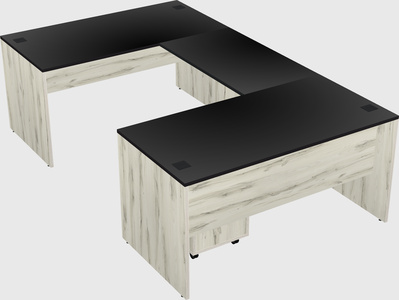U-shaped desk