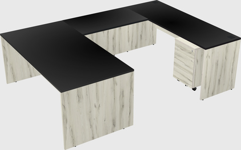 U-shaped desk