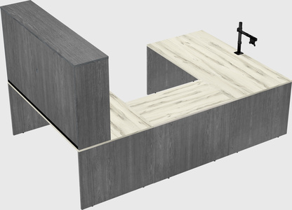 U-shaped desk