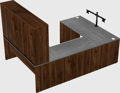 U-shaped desk