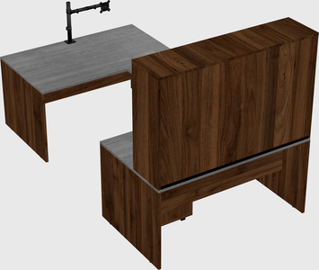 U-shaped desk