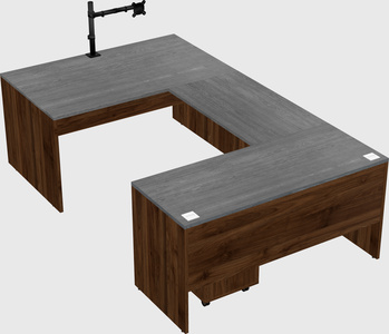 U-shaped desk