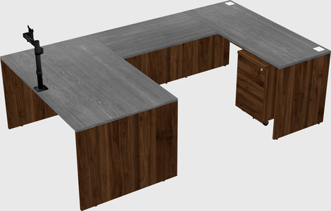 U-shaped desk