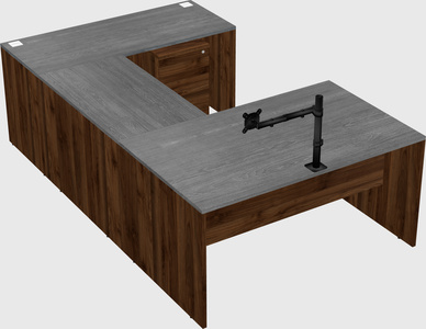 U-shaped desk