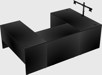 U-shaped desk