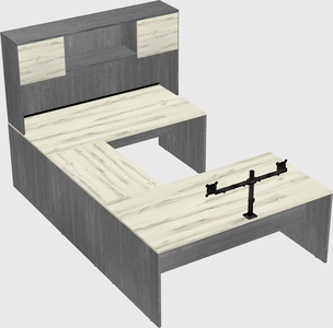 U-shaped desk