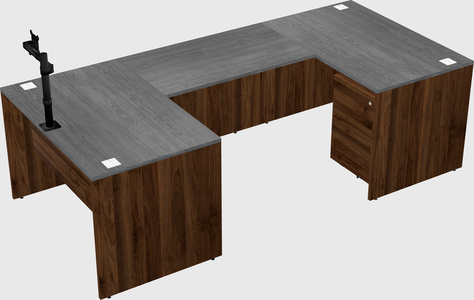 U-shaped desk