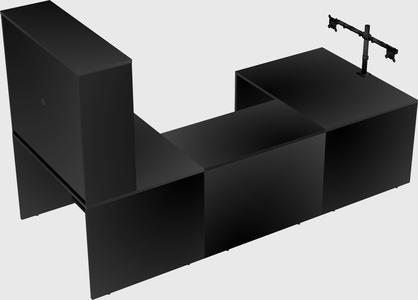 U-shaped desk