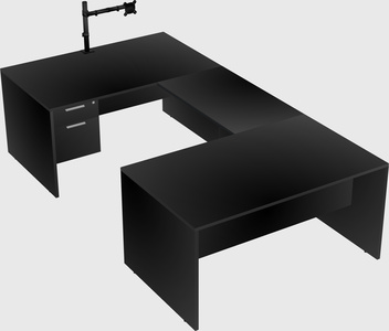 U-shaped desk