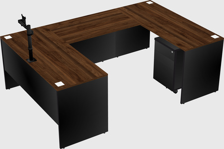 U-shaped desk