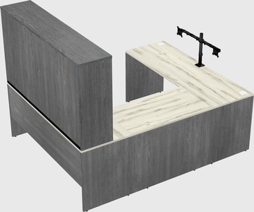 U-shaped desk