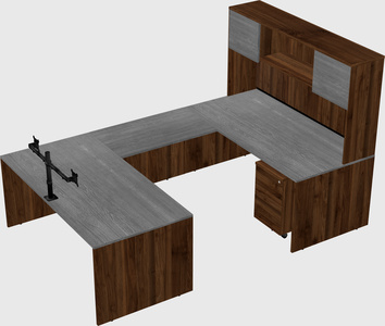 U-shaped desk