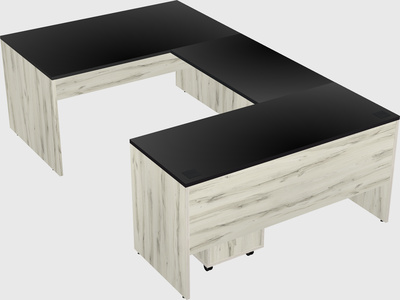 U-shaped desk
