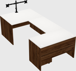 U-shaped desk