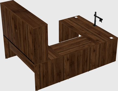 U-shaped desk