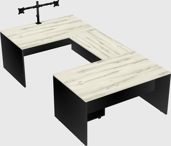 U-shaped desk