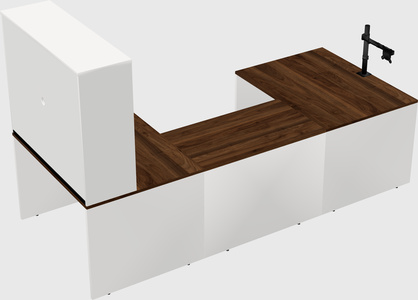 U-shaped desk