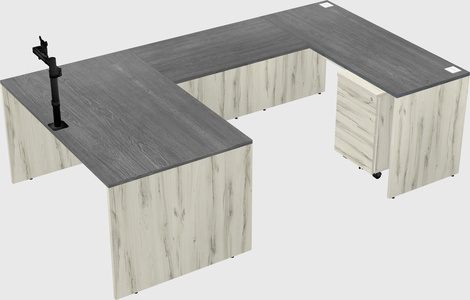 U-shaped desk
