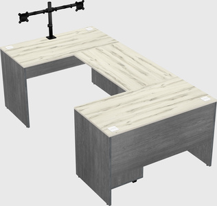 U-shaped desk