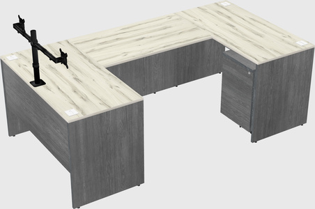 U-shaped desk