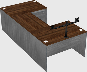 U-shaped desk