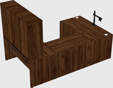 U-shaped desk