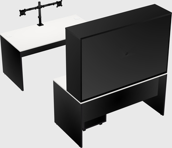 U-shaped desk
