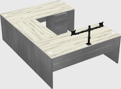 U-shaped desk