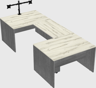 U-shaped desk