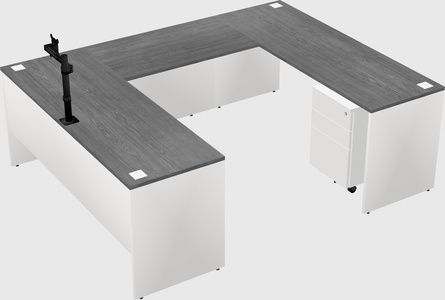 U-shaped desk