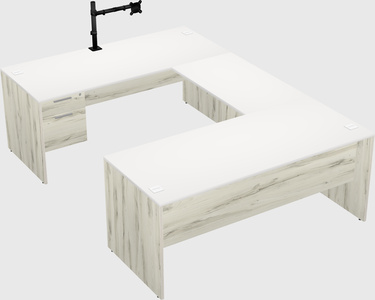 U-shaped desk