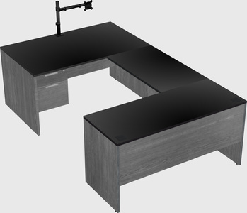 U-shaped desk