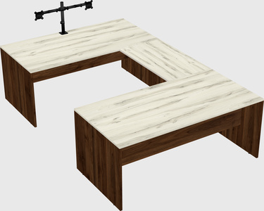 U-shaped desk