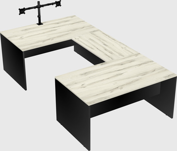U-shaped desk