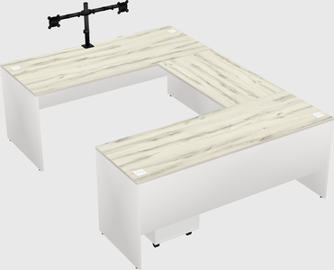U-shaped desk