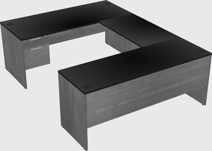 U-shaped desk
