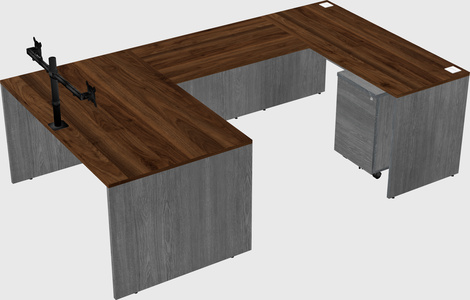 U-shaped desk