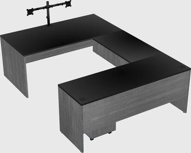 U-shaped desk