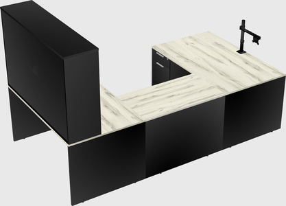 U-shaped desk