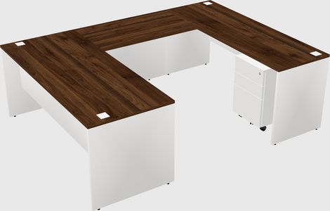 U-shaped desk
