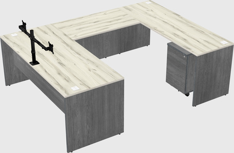U-shaped desk