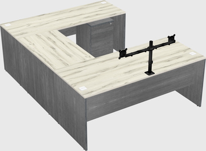 U-shaped desk