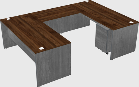 U-shaped desk